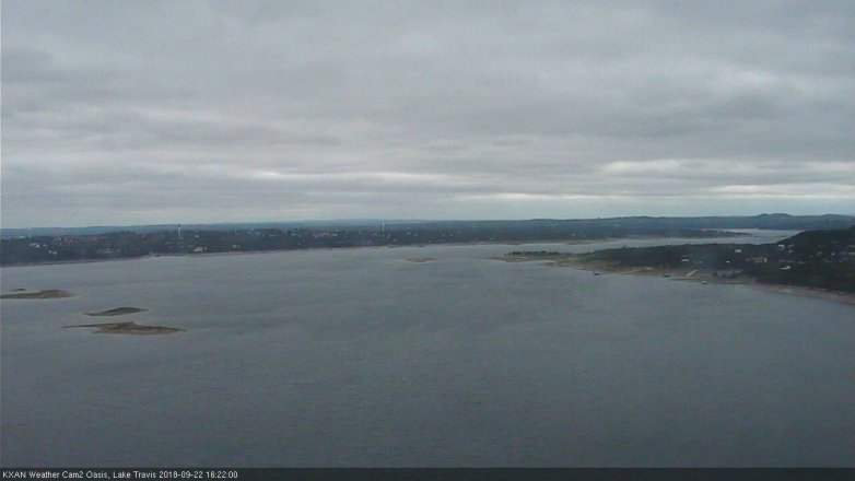 Lake Travis webcam, September 22, 2018 3:25 PM CT