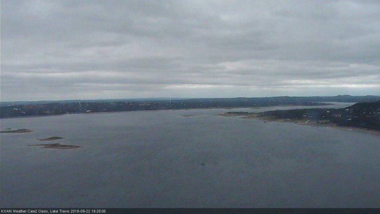 Lake Travis webcam, September 22, 2018 3:30 PM CT