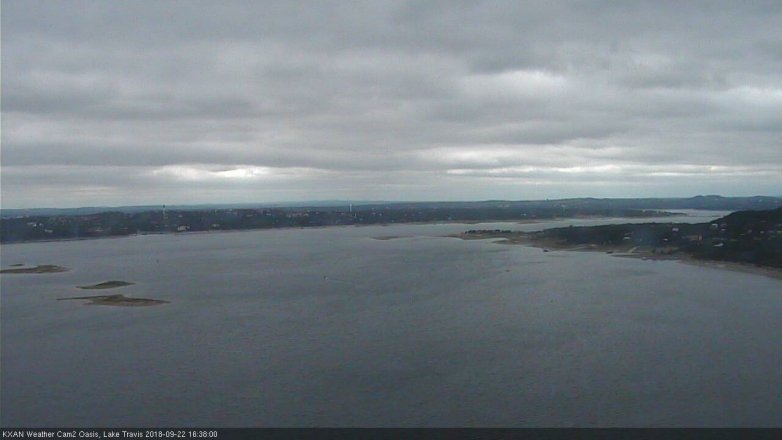 Lake Travis webcam, September 22, 2018 3:40 PM CT