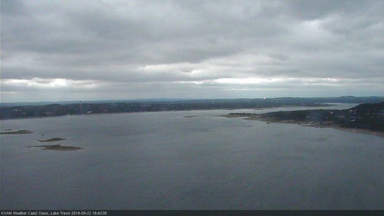 Lake Travis webcam, September 22, 2018 3:45 PM CT