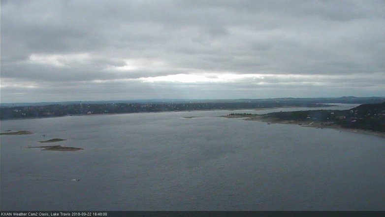 Lake Travis webcam, September 22, 2018 3:50 PM CT