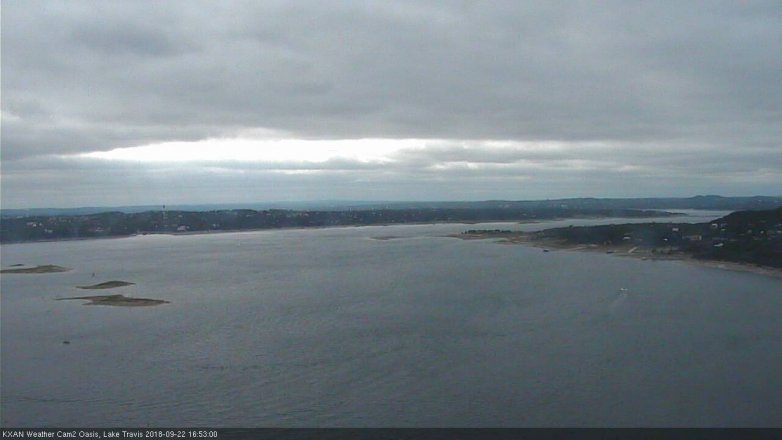 Lake Travis webcam, September 22, 2018 3:55 PM CT
