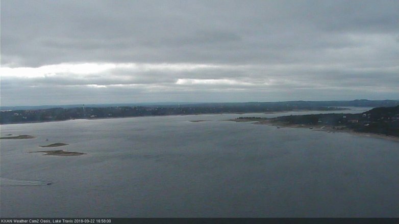 Lake Travis webcam, September 22, 2018 4:00 PM CT