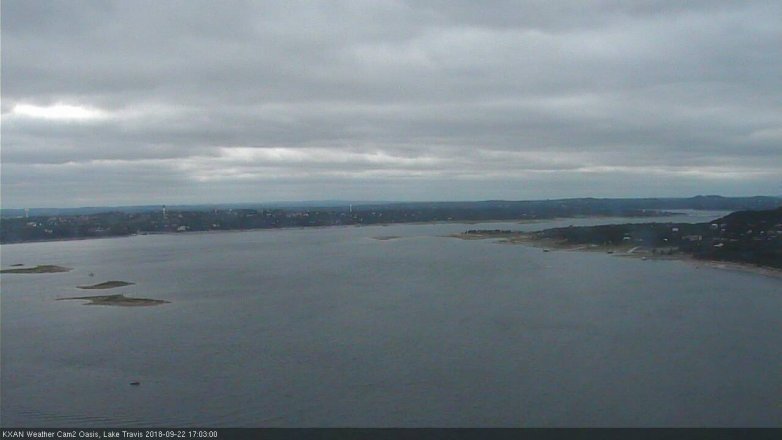 Lake Travis webcam, September 22, 2018 4:05 PM CT