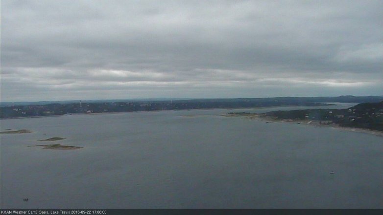 Lake Travis webcam, September 22, 2018 4:10 PM CT