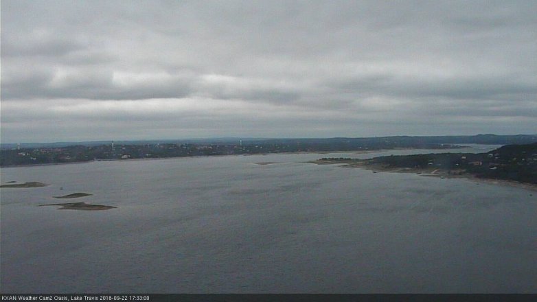 Lake Travis webcam, September 22, 2018 4:35 PM CT