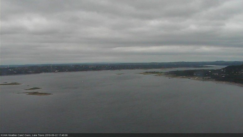 Lake Travis webcam, September 22, 2018 4:50 PM CT