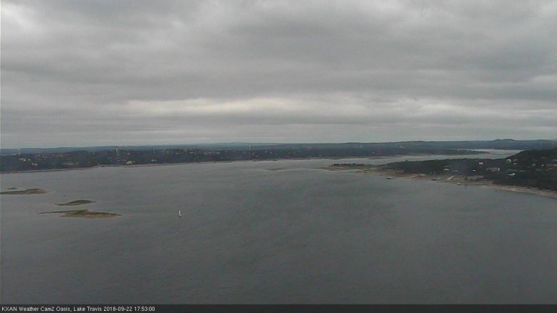 Lake Travis webcam, September 22, 2018 4:55 PM CT