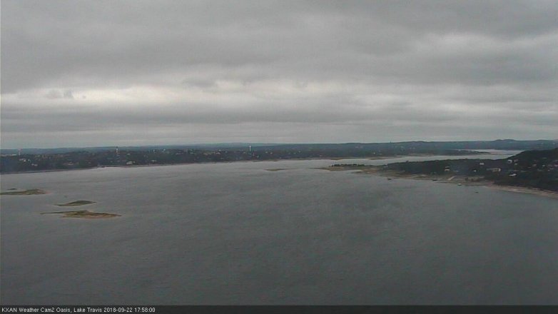 Lake Travis webcam, September 22, 2018 5:00 PM CT