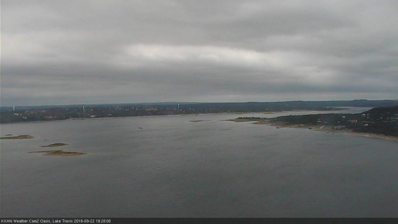 Lake Travis webcam, September 22, 2018 5:30 PM CT