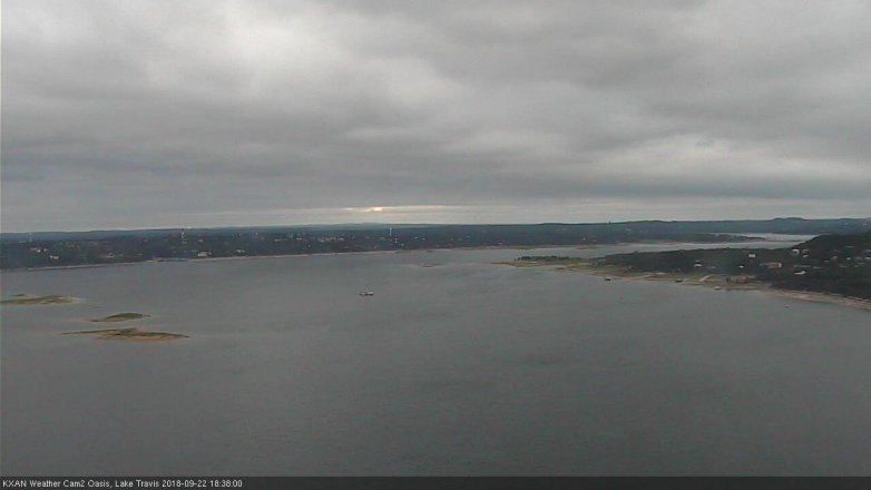 Lake Travis webcam, September 22, 2018 5:40 PM CT
