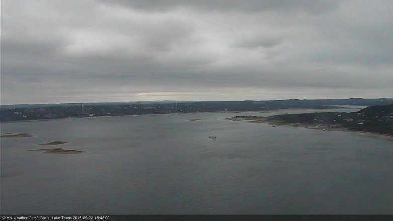 Lake Travis webcam, September 22, 2018 5:45 PM CT