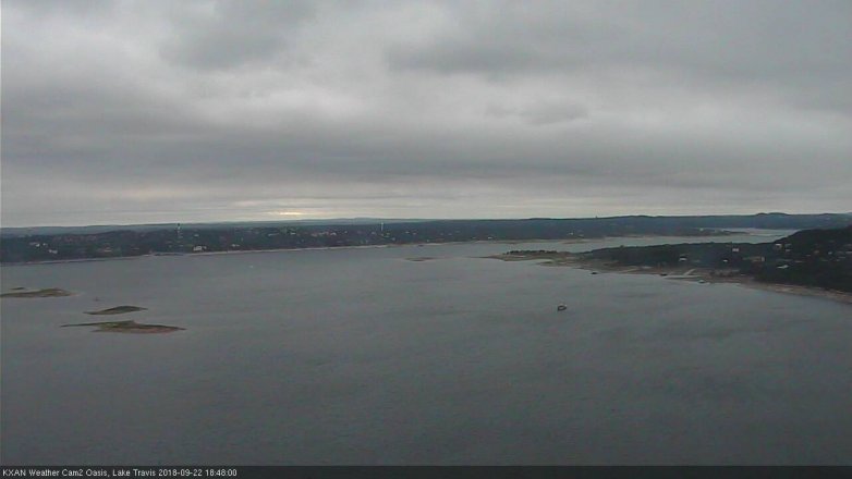 Lake Travis webcam, September 22, 2018 5:50 PM CT