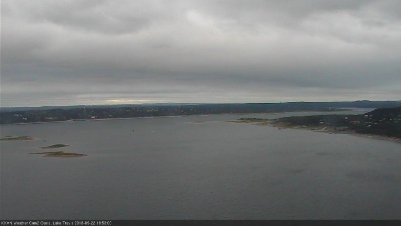 Lake Travis webcam, September 22, 2018 5:55 PM CT