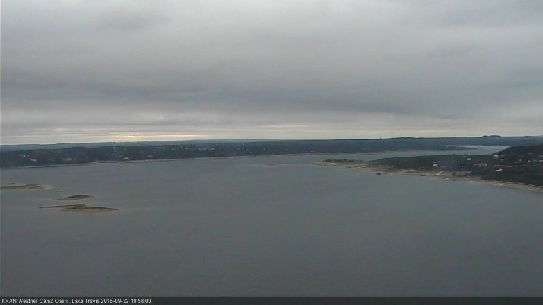 Lake Travis webcam, September 22, 2018 6:00 PM CT