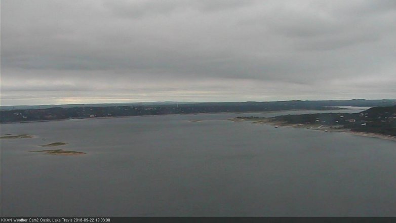 Lake Travis webcam, September 22, 2018 6:05 PM CT