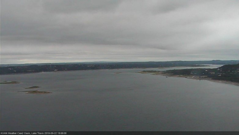 Lake Travis webcam, September 22, 2018 6:10 PM CT
