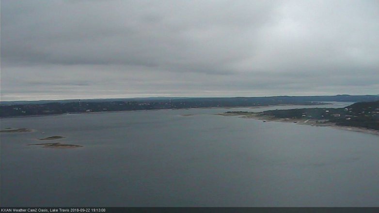 Lake Travis webcam, September 22, 2018 6:15 PM CT