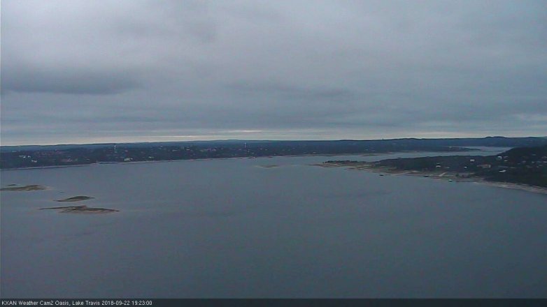 Lake Travis webcam, September 22, 2018 6:25 PM CT