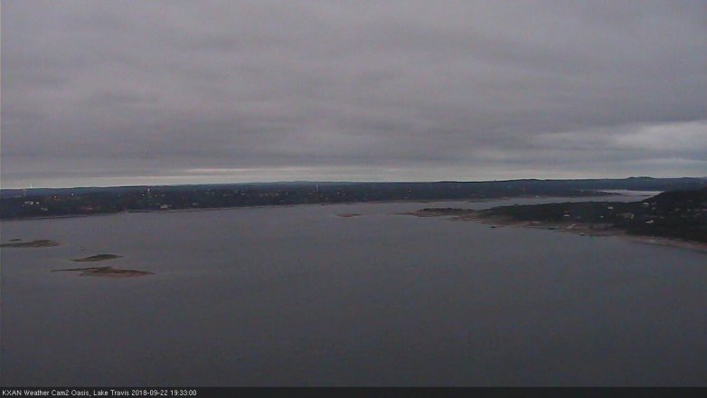 Lake Travis webcam, September 22, 2018 6:35 PM CT