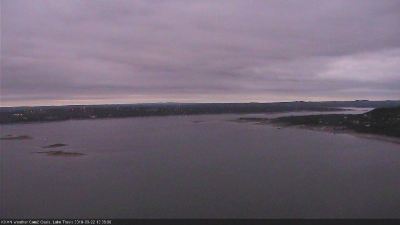 Lake Travis webcam, September 22, 2018 6:40 PM CT
