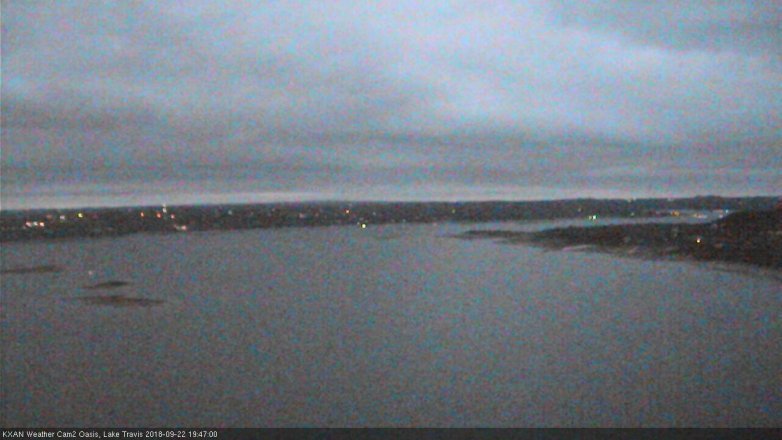 Lake Travis webcam, September 22, 2018 6:50 PM CT