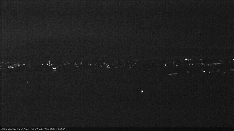 Lake Travis webcam, September 22, 2018 7:10 PM CT