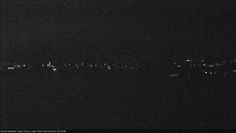 Lake Travis webcam, September 22, 2018 7:20 PM CT