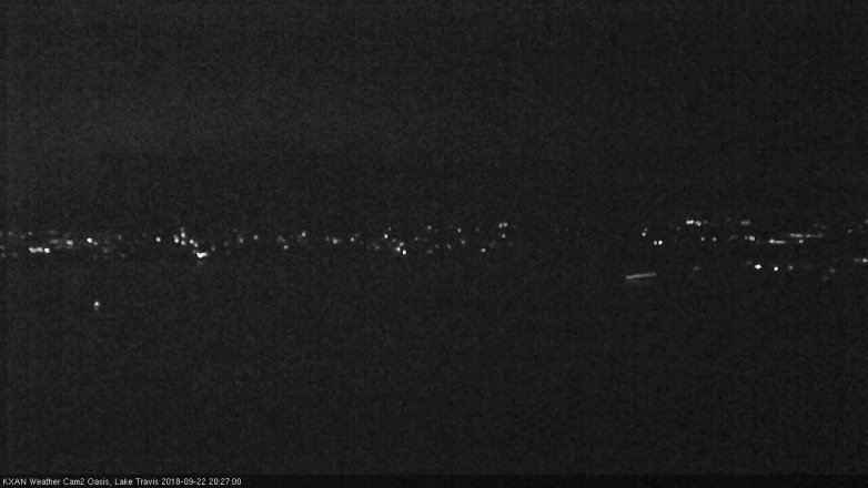 Lake Travis webcam, September 22, 2018 7:30 PM CT