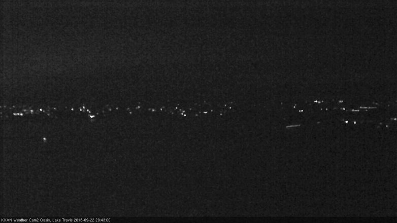 Lake Travis webcam, September 22, 2018 7:45 PM CT