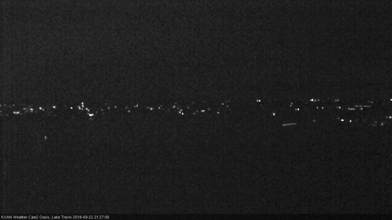 Lake Travis webcam, September 22, 2018 8:30 PM CT