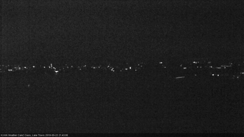 Lake Travis webcam, September 22, 2018 8:45 PM CT