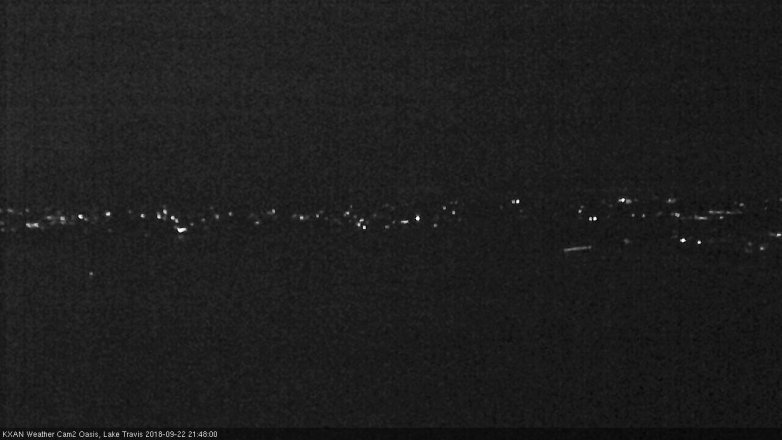 Lake Travis webcam, September 22, 2018 8:50 PM CT