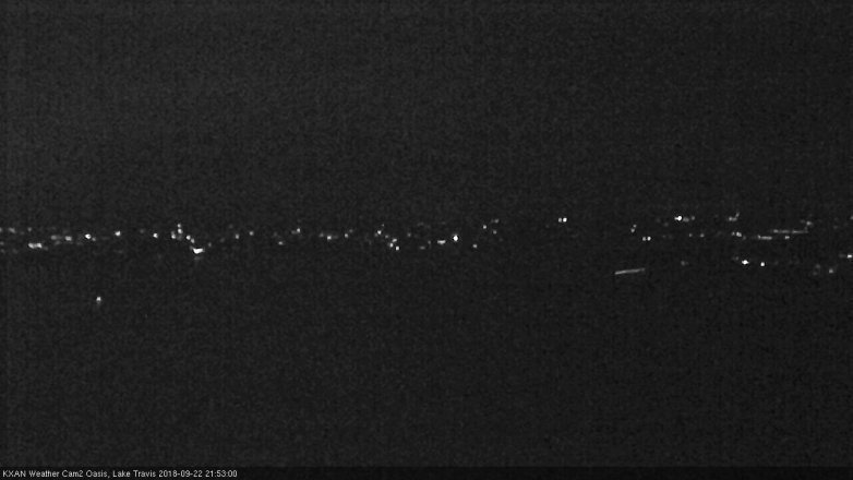 Lake Travis webcam, September 22, 2018 8:55 PM CT