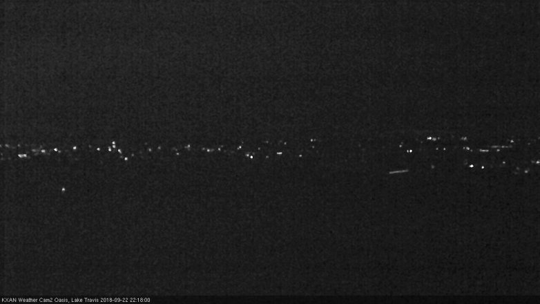 Lake Travis webcam, September 22, 2018 9:20 PM CT