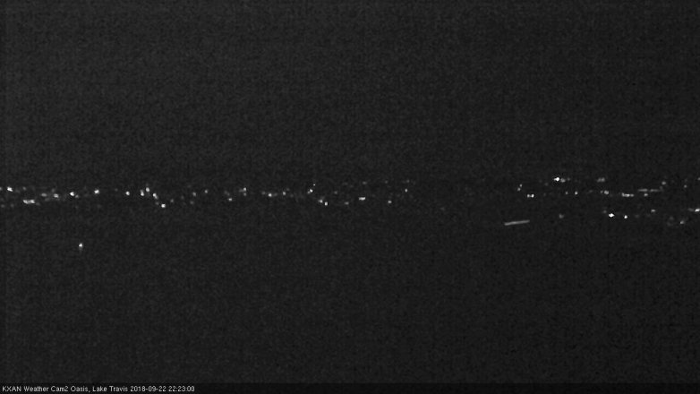 Lake Travis webcam, September 22, 2018 9:25 PM CT