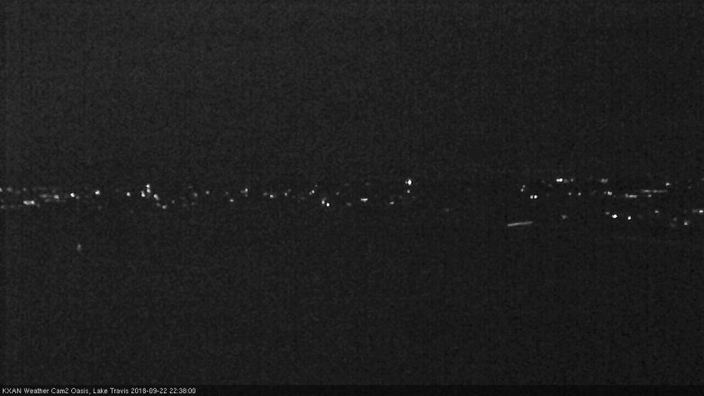 Lake Travis webcam, September 22, 2018 9:40 PM CT