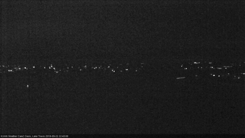 Lake Travis webcam, September 22, 2018 9:45 PM CT
