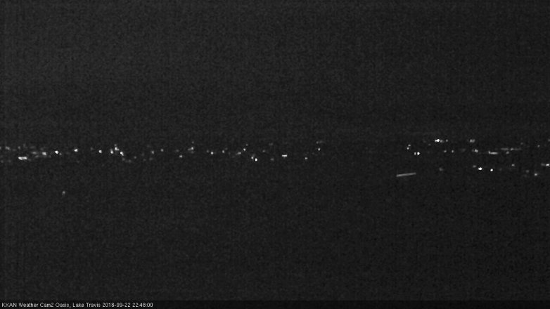 Lake Travis webcam, September 22, 2018 9:50 PM CT