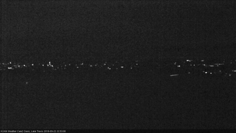 Lake Travis webcam, September 22, 2018 9:55 PM CT