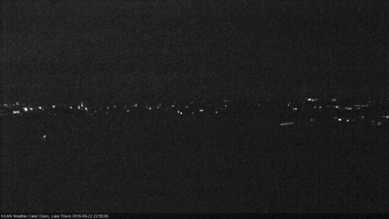 Lake Travis webcam, September 22, 2018 10:00 PM CT