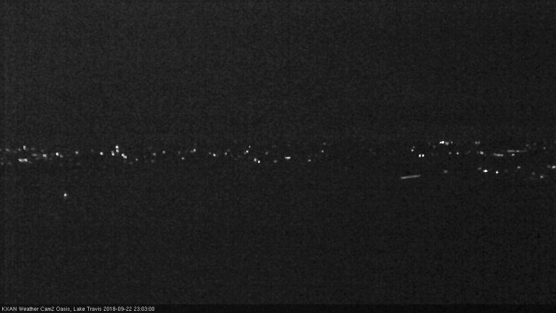 Lake Travis webcam, September 22, 2018 10:05 PM CT