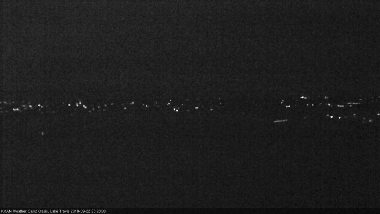 Lake Travis webcam, September 22, 2018 10:30 PM CT