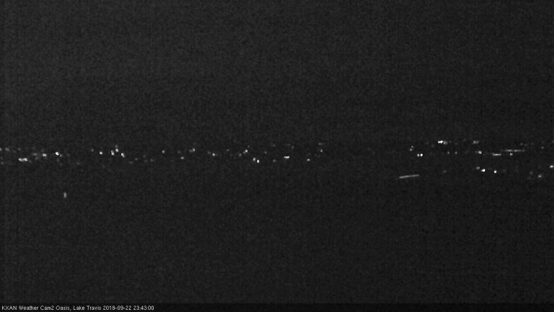 Lake Travis webcam, September 22, 2018 10:45 PM CT