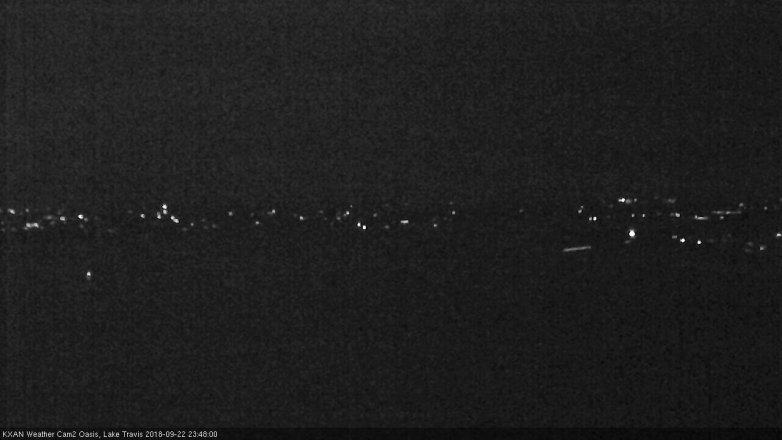 Lake Travis webcam, September 22, 2018 10:50 PM CT