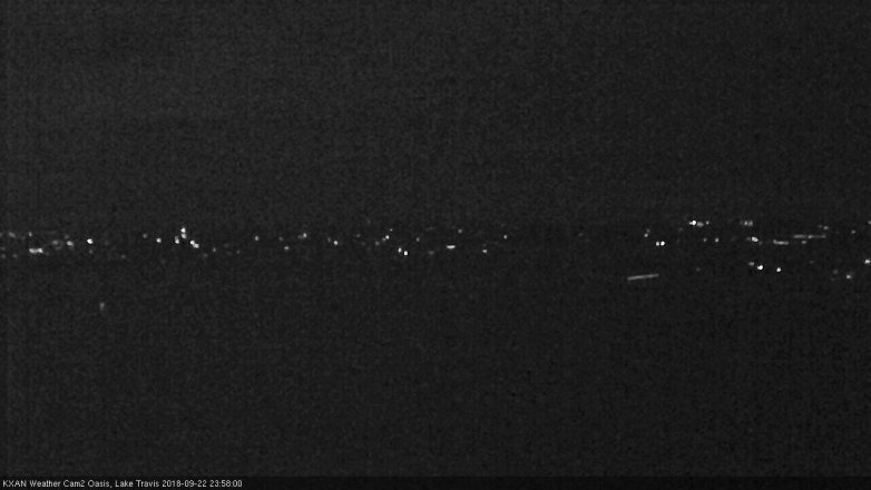Lake Travis webcam, September 22, 2018 11:00 PM CT