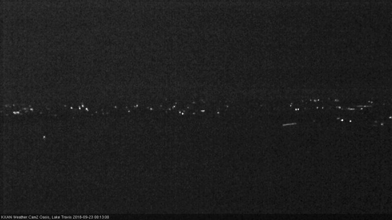 Lake Travis webcam, September 22, 2018 11:15 PM CT