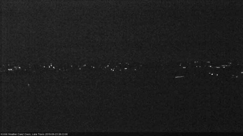 Lake Travis webcam, September 22, 2018 11:25 PM CT
