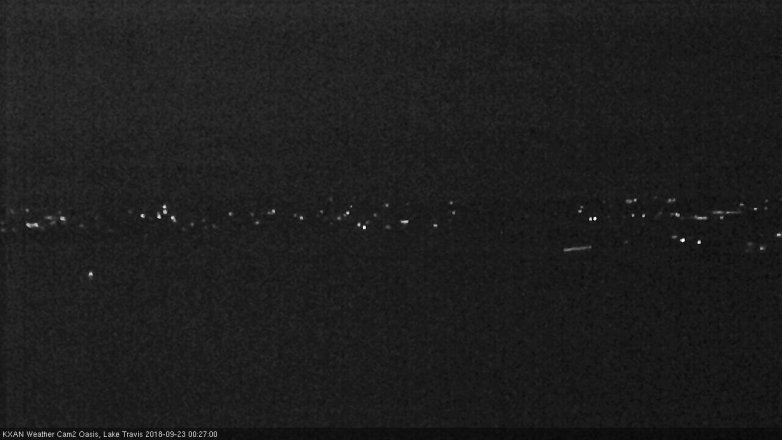 Lake Travis webcam, September 22, 2018 11:30 PM CT