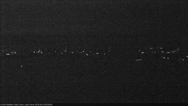 Lake Travis webcam, September 22, 2018 11:40 PM CT